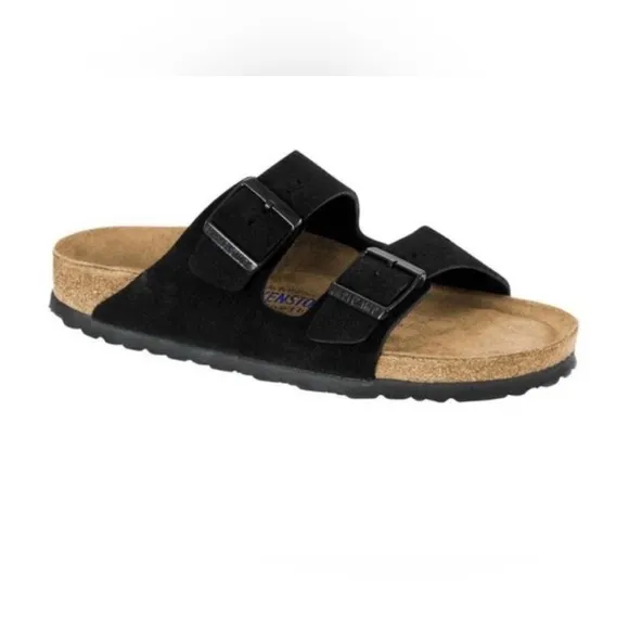 Birkenstock Arizona Soft Footbed Sandals Black39 250 L8 M6 Made in Germany NWOB