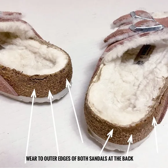 Birkenstock Arizona Suede Leather &amp; Shearling Sandals in Pink Clay