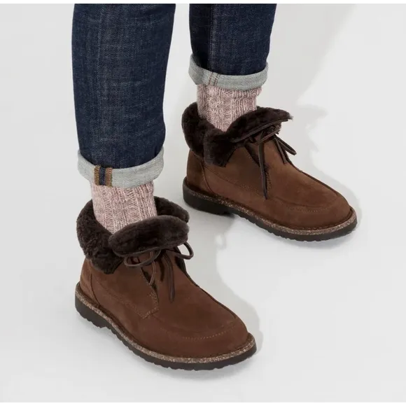 Birkenstock Bakki Mocha Suede Leather Boots