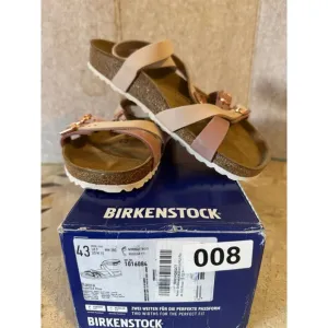 Birkenstock Blanca Rose Leather Sandals EU 43 / US W12 M10 NIB Pink Rose Gold
