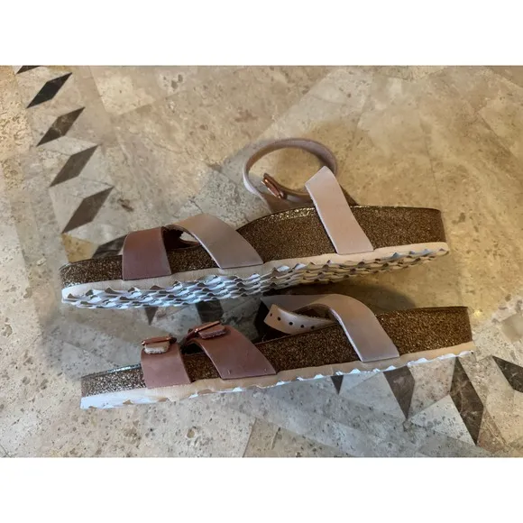 Birkenstock Blanca Rose Leather Sandals EU 43 / US W12 M10 NIB Pink Rose Gold