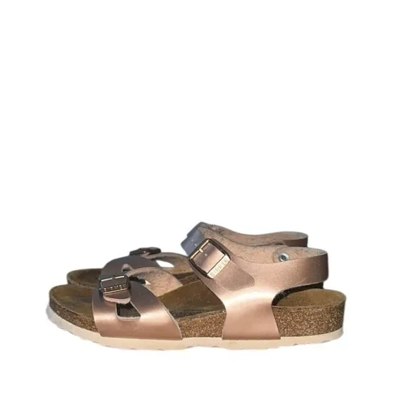 Birkenstock Girls Rio‎ Electric Metallic Copper Birko-Flor Sandals EUR 31 US 13