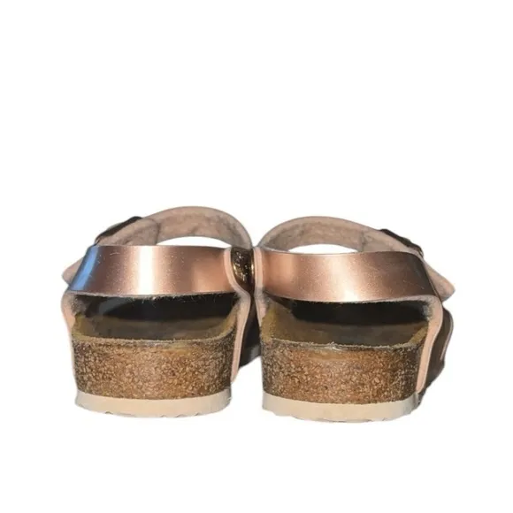 Birkenstock Girls Rio‎ Electric Metallic Copper Birko-Flor Sandals EUR 31 US 13