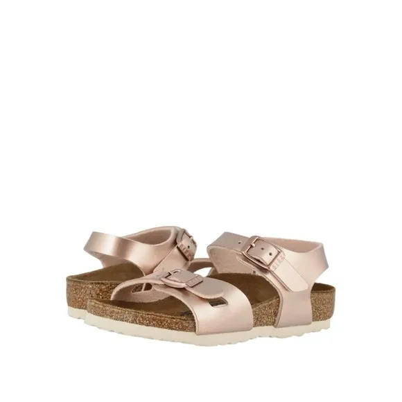 Birkenstock Girls Rio‎ Electric Metallic Copper Birko-Flor Sandals EUR 31 US 13