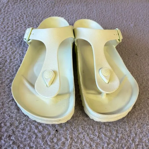 Birkenstock Gizeh Sandals Womens EU 39 Big Buckle Nubuck Leather  Bold Jade