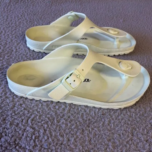 Birkenstock Gizeh Sandals Womens EU 39 Big Buckle Nubuck Leather  Bold Jade