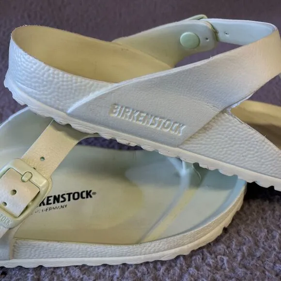 Birkenstock Gizeh Sandals Womens EU 39 Big Buckle Nubuck Leather  Bold Jade