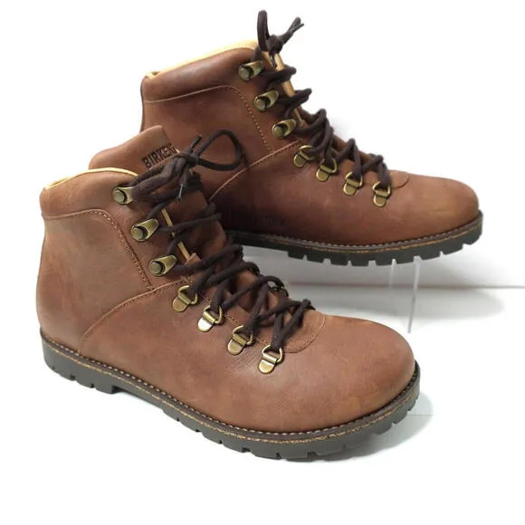 Birkenstock Jackson Boots Brown Leather Lace Up Sz 40 Outdoor Comfort Hiking EUC