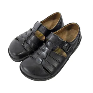 Birkenstock Madeira Footprints Mary Jane Y2K Leather Black Sandals