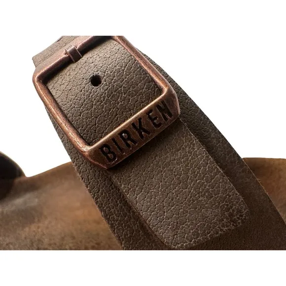 Birkenstock Mayari Sandals Thong Taupe Bronze Buckle Comfort Casual Size 36 US 6