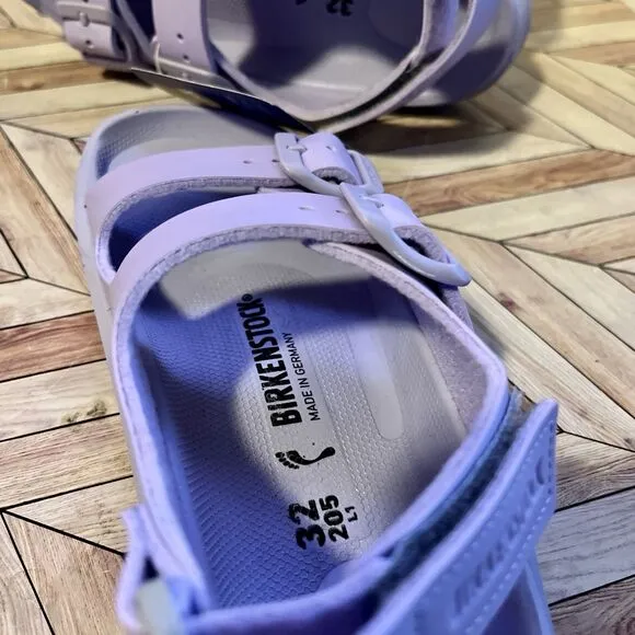 Birkenstock Mogami Kids 1 Icy Purple Fog Birko-Flor Sandals Back Strap Buckles