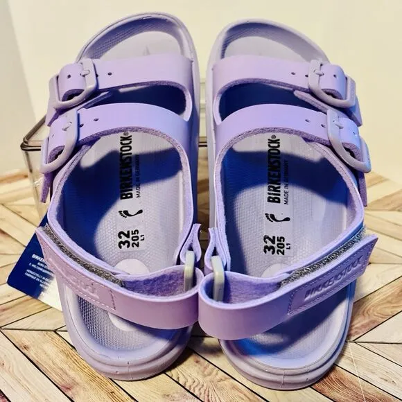 Birkenstock Mogami Kids 1 Icy Purple Fog Birko-Flor Sandals Back Strap Buckles