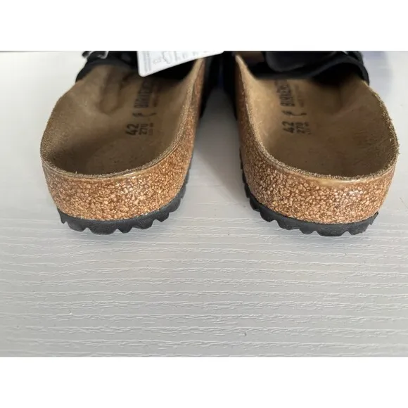 Birkenstock Oita Suede Leather Unisex Sandals black size US W11 M9 EU42 Narrow F