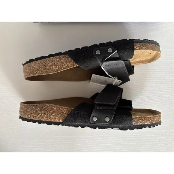 Birkenstock Oita Suede Leather Unisex Sandals black size US W11 M9 EU42 Narrow F