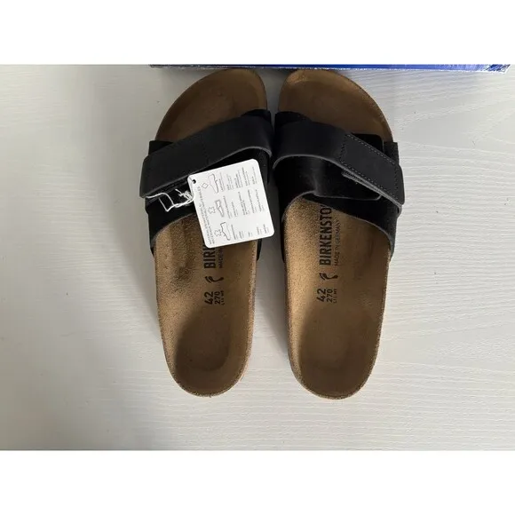 Birkenstock Oita Suede Leather Unisex Sandals black size US W11 M9 EU42 Narrow F