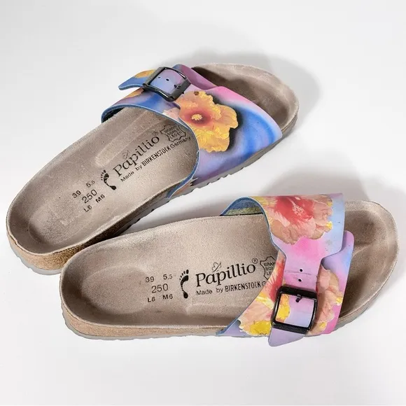 Birkenstock Papillio Catalina Sandals In Polar Hibiscus Women’s Size 8