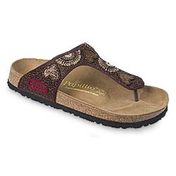 Birkenstock Papillio Collection Kerala Beaded Thong Sandals SZ 36  US 6.5 Brown