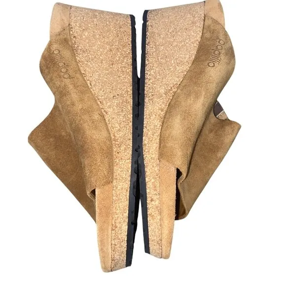 Birkenstock Papillio Namica suede leather cork wedge sandal shoes womens 36