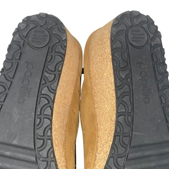 Birkenstock Papillio Namica suede leather cork wedge sandal shoes womens 36