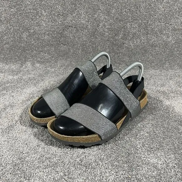 Birkenstock Papillio Sandals Caterina Elastic Slingback Silver 38 Womens US 8