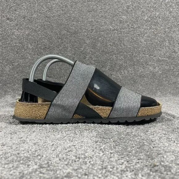 Birkenstock Papillio Sandals Caterina Elastic Slingback Silver 38 Womens US 8