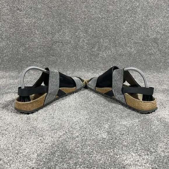 Birkenstock Papillio Sandals Caterina Elastic Slingback Silver 38 Womens US 8