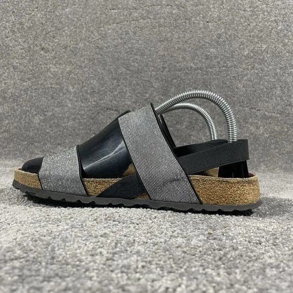 Birkenstock Papillio Sandals Caterina Elastic Slingback Silver 38 Womens US 8