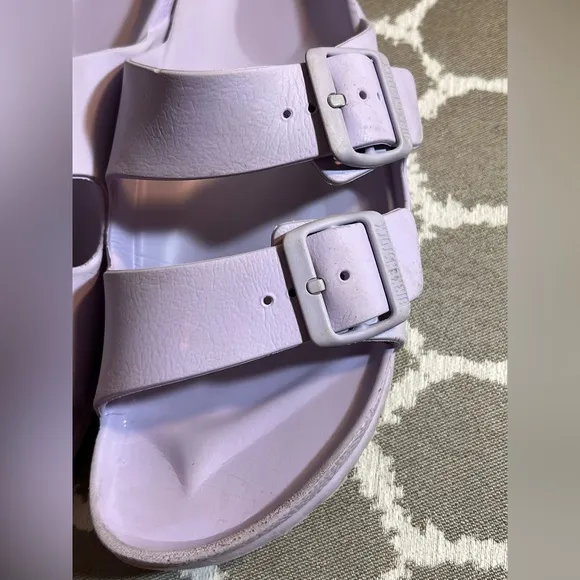 Birkenstock Purple Sandals with Adjustable Straps and Contoured Footbed