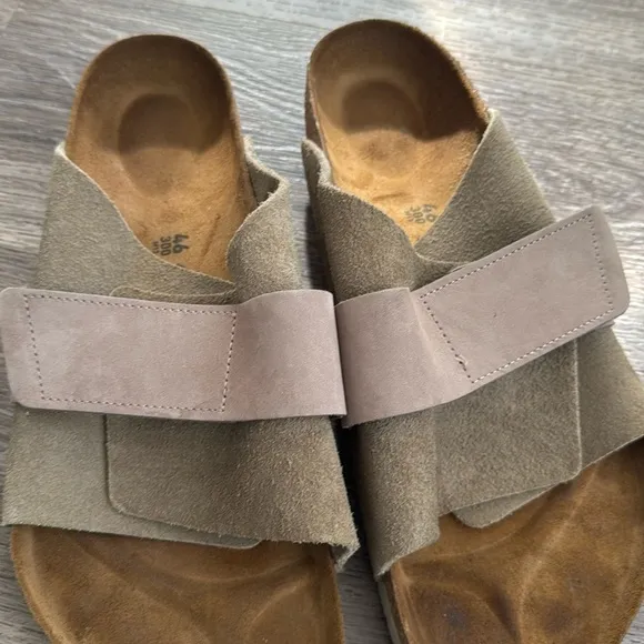 Birkenstock Sandals Kyoto Nubuck-Suede Leather size 46 Made in Germany