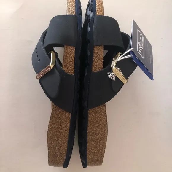 Birkenstock Siena II leather soft footbed black sandal. Size: 5, 5.5, 36