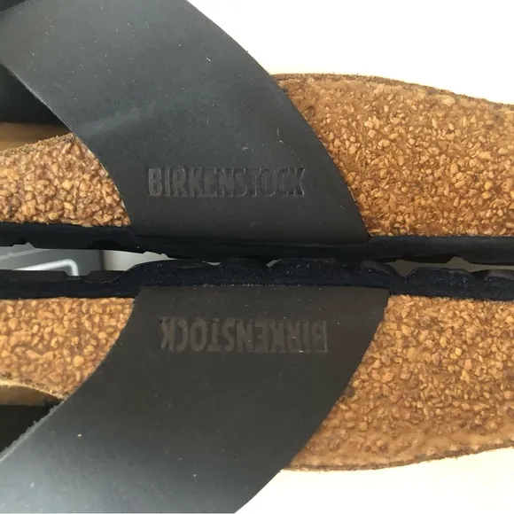 Birkenstock Siena II leather soft footbed black sandal. Size: 5, 5.5, 36