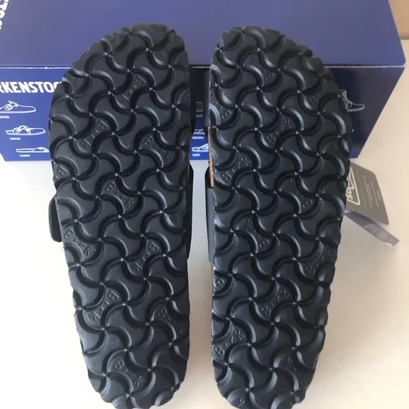 Birkenstock Siena II leather soft footbed black sandal. Size: 5, 5.5, 36