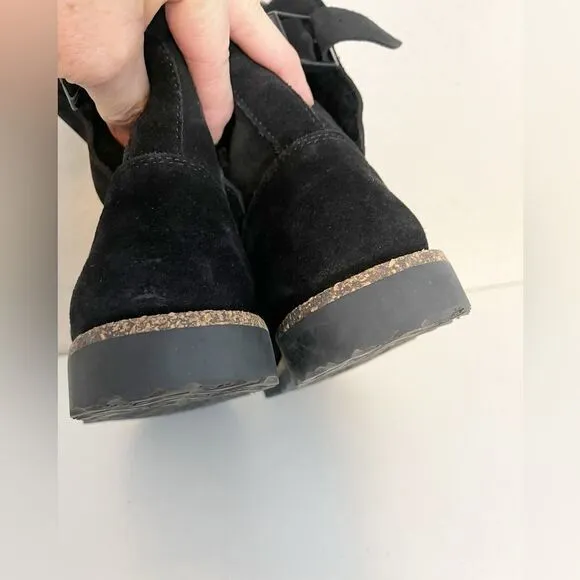 Birkenstock Upsalla Shearling Lined black Sherpa suede Boots 37