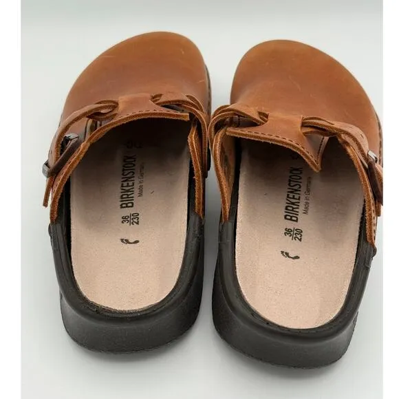 Birkenstock Women´s Antwerpen Tabacco Leather Sandals Brown Size US5 EU36