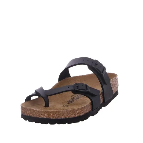 BIRKENSTOCK WOMENS MAYARI HOLIDAY BIRKO-FLOR BEACH SUMMER FLAT SANDALS - BL