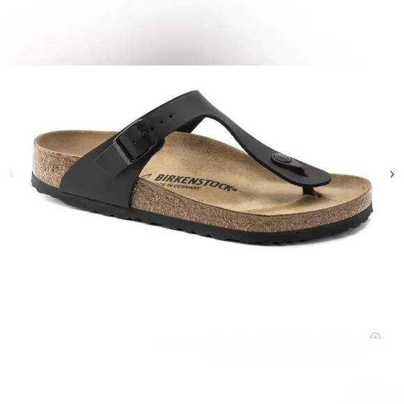 BIRKENSTOCK Women’s NWT Black Birko-Flor Gizeh  Sandals Size 39