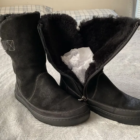 BIRKENSTOCK Woodbury Shearling Boots Size 36 L5 Black