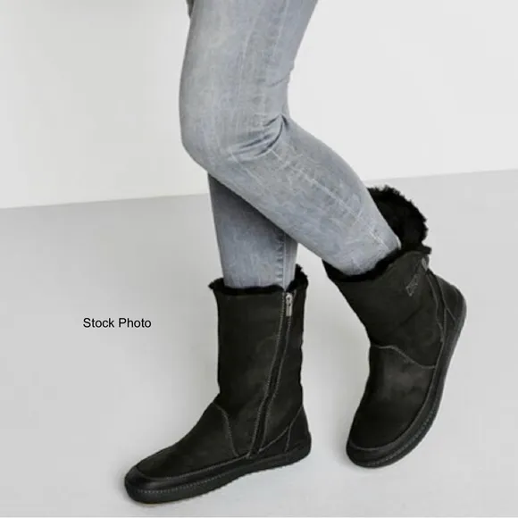 BIRKENSTOCK Woodbury Shearling Boots Size 36 L5 Black