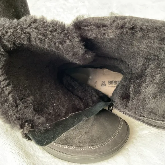 BIRKENSTOCK Woodbury Shearling Boots Size 36 L5 Black