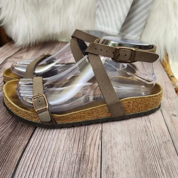 Birkenstock Yara Habana Ankle Wrap Around Strappy Sandals Sz 7