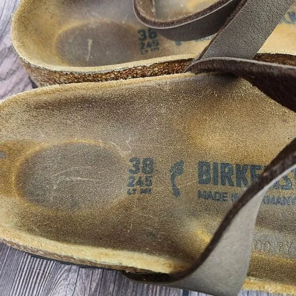 Birkenstock Yara Habana Ankle Wrap Around Strappy Sandals Sz 7