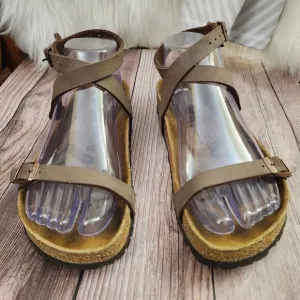 Birkenstock Yara Habana Ankle Wrap Around Strappy Sandals Sz 7