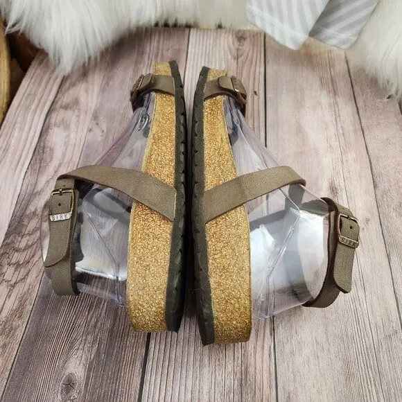 Birkenstock Yara Habana Ankle Wrap Around Strappy Sandals Sz 7