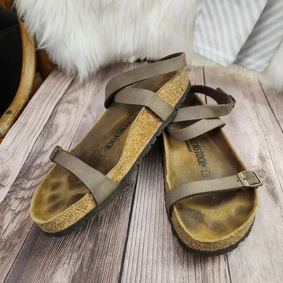 Birkenstock Yara Habana Ankle Wrap Around Strappy Sandals Sz 7