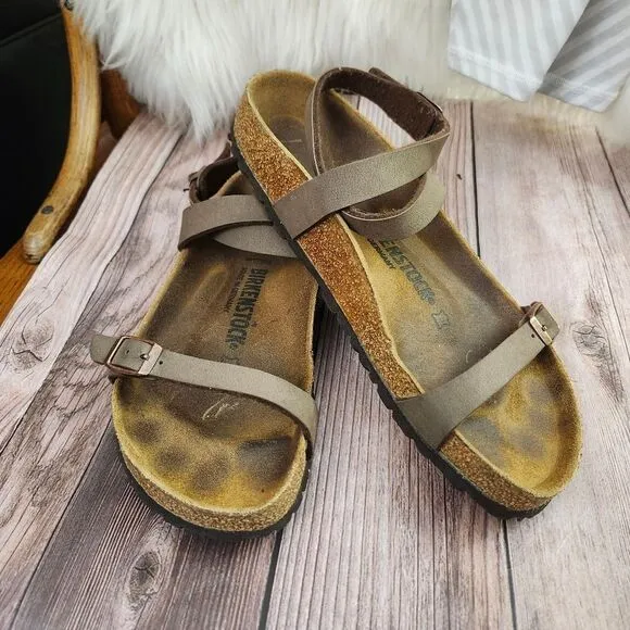 Birkenstock Yara Habana Ankle Wrap Around Strappy Sandals Sz 7