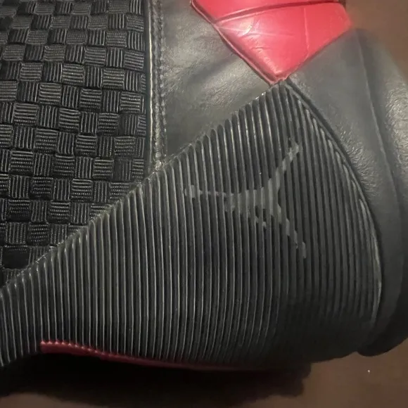 Black and Red Performance Sneakers with Mesh Design Retro 15 Countdown Pack