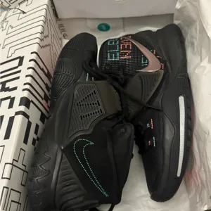 Black and Teal Athletic Sneakers