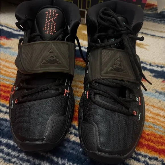 Black and Teal Athletic Sneakers