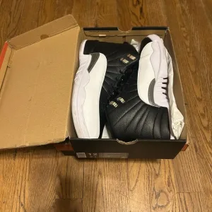 Black and White Athletic Sneakers Jordan 12 size 12Pre owned great condition