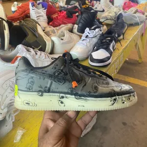 Black and White Graphic Sneakers Air Force 1 Halloween